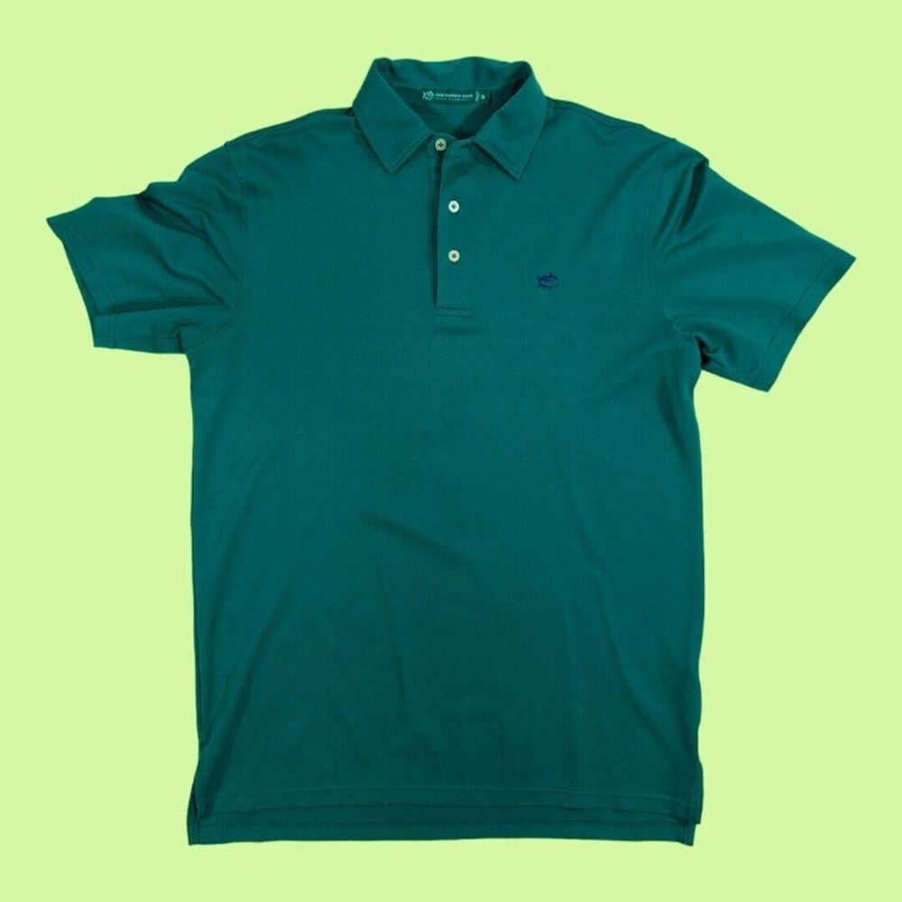 Southern Tide Club Polo Shirt Size S Green Short Sleeve Men's